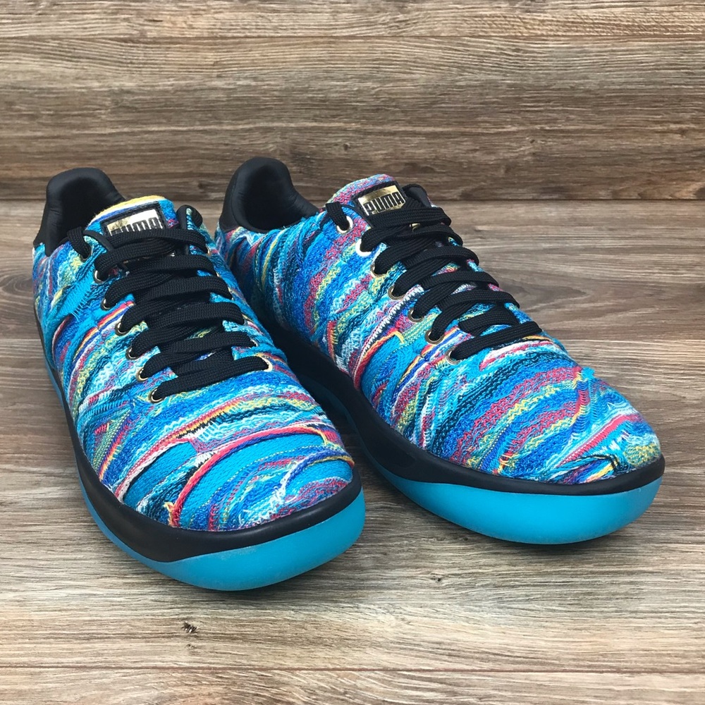 NEW! Puma California Coogi Blue Textile Lace Ups